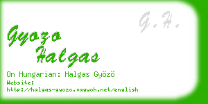 gyozo halgas business card